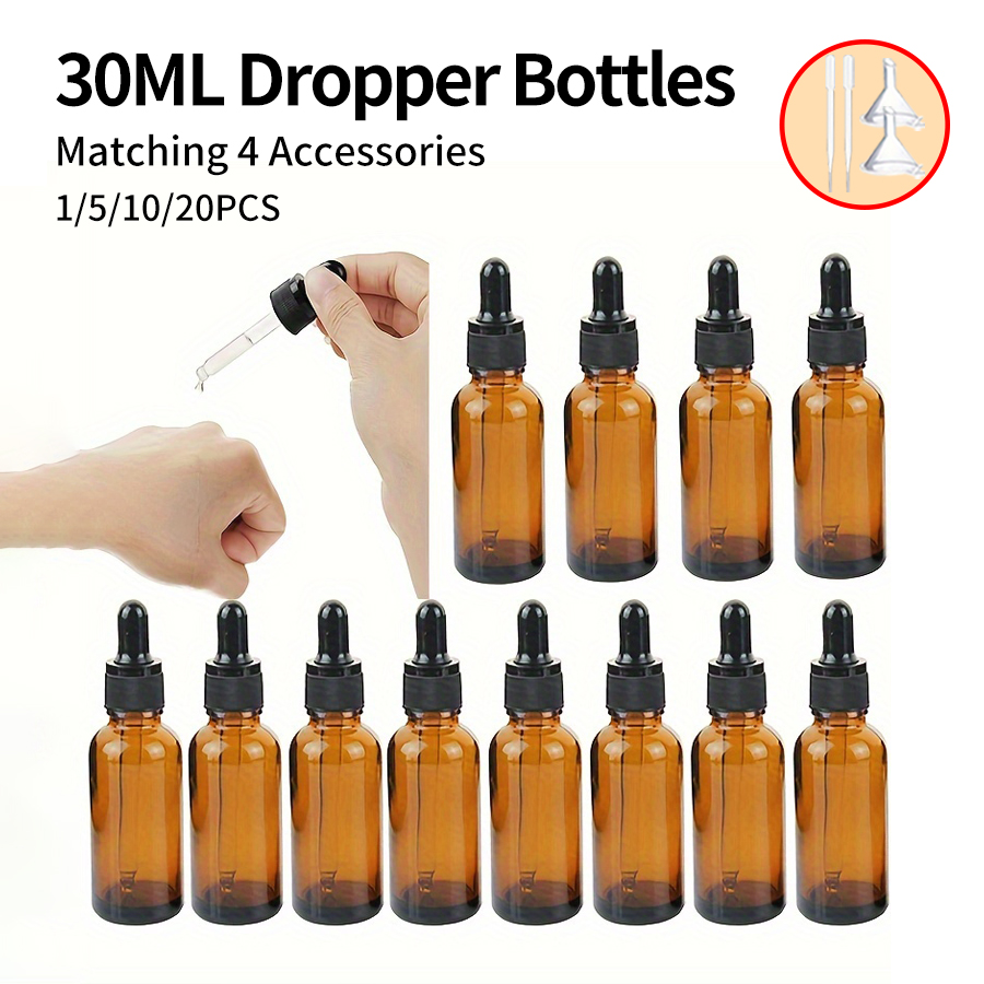 Juice Bottle Dropper - 5/10/20 Stück + 4 Zubehörteile 30