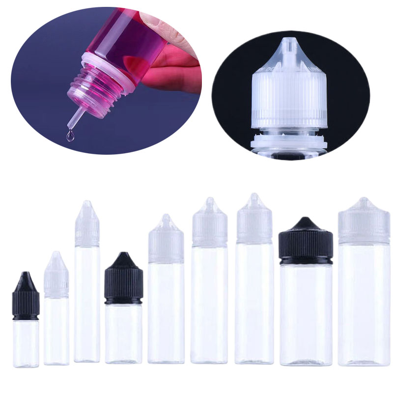 Juice Bottle Dropper - 5 Stücke 10/15/30/50/60/100/120 ml Leere Klare