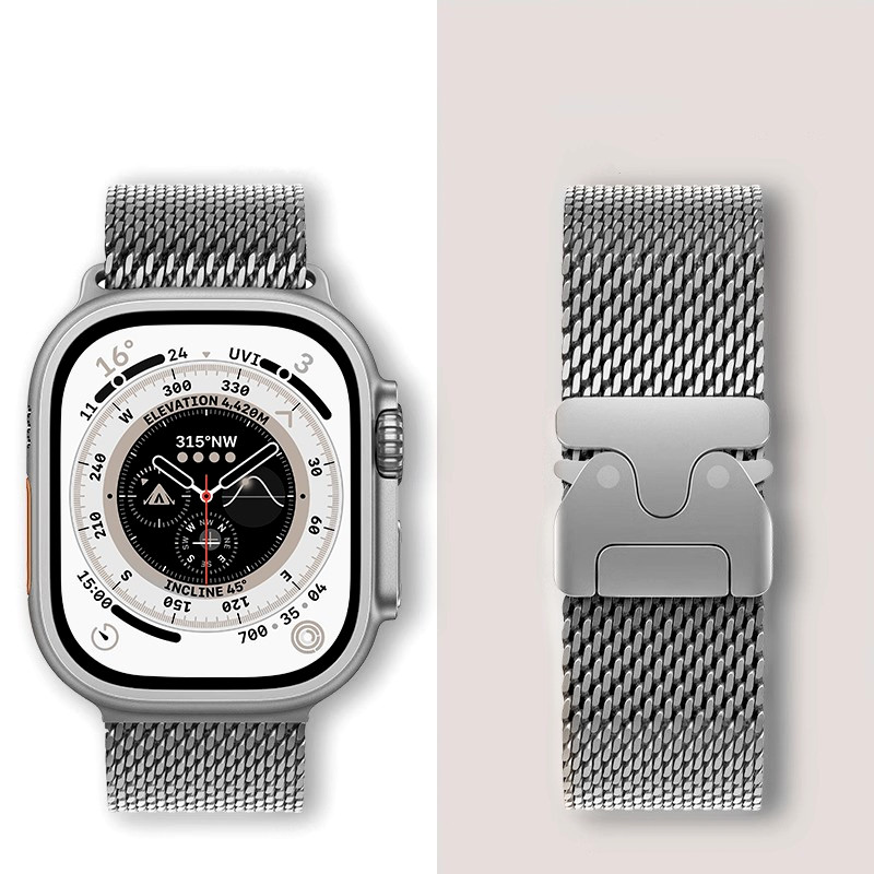 Mesh Coil Strip - Milanaise-Loop-Band für Apple Watch Serie 10,