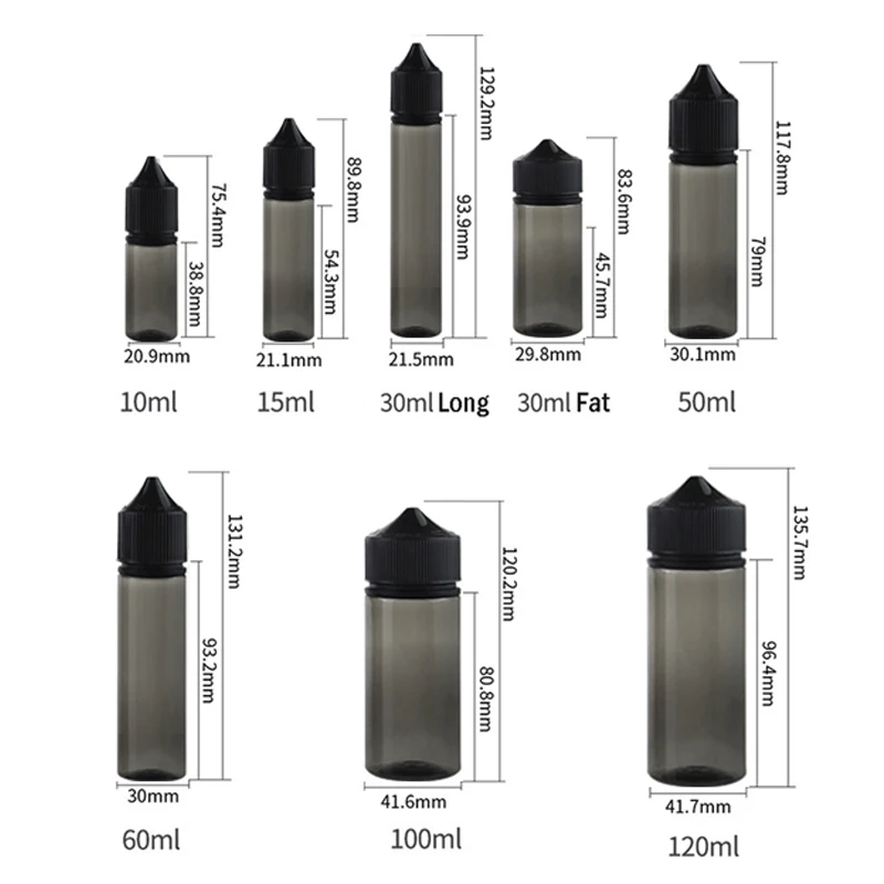 5Pcs 10/15/30/60/100/120ml Sch – Juice Bottle Dropper Bewertung und Preis