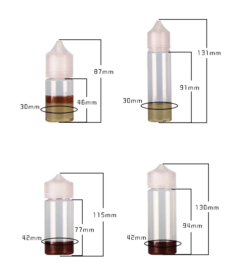 5PCS 30ml-120ml PET Klare Trop – Juice Bottle Dropper Bewertung und Preis